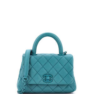 Chanel Extra Mini Coco Top Handle Bag Quilted Caviar